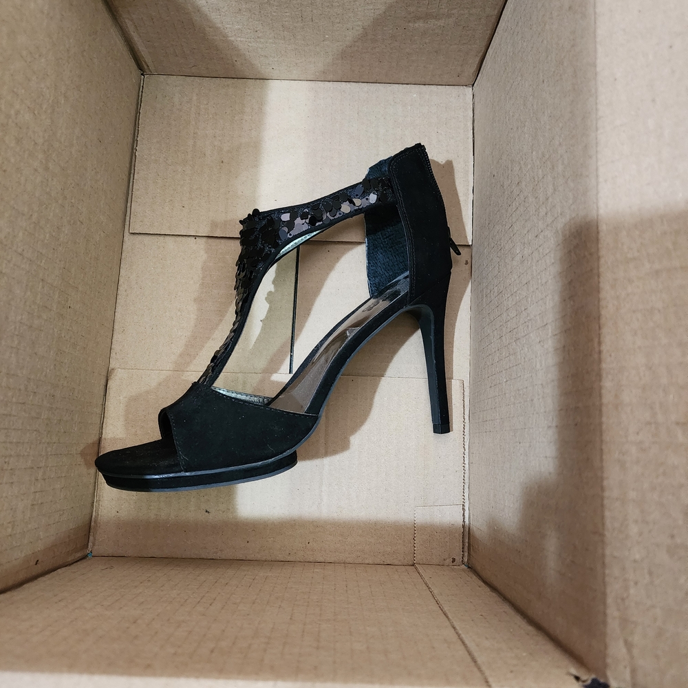 Elegant Black High Heel Sandals Carlos By Carlos Santana